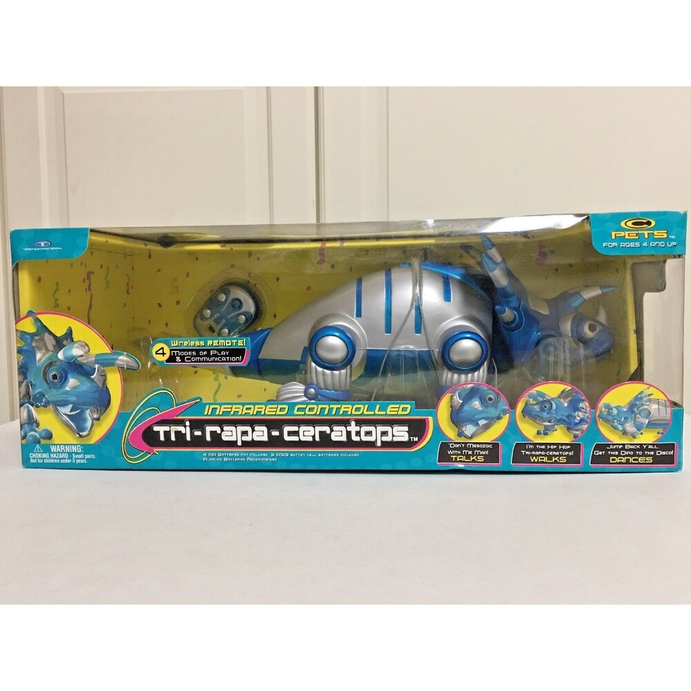 Trendmasters Tri-Rapa-Ceratops Robot Electronic Wireless Remote Dinosaur 1999